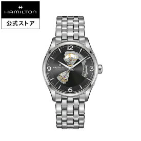 ハミルトン 公式 腕時計 HAMILTON Jazzmaster Open Heart ジャズマスター オープンハート オートマティック 自動巻き 42.00MM ステンレススチールブレス グレー × シルバー H32705181 メンズ腕時計 男性 正規品 ブランド ビジネス シンプル