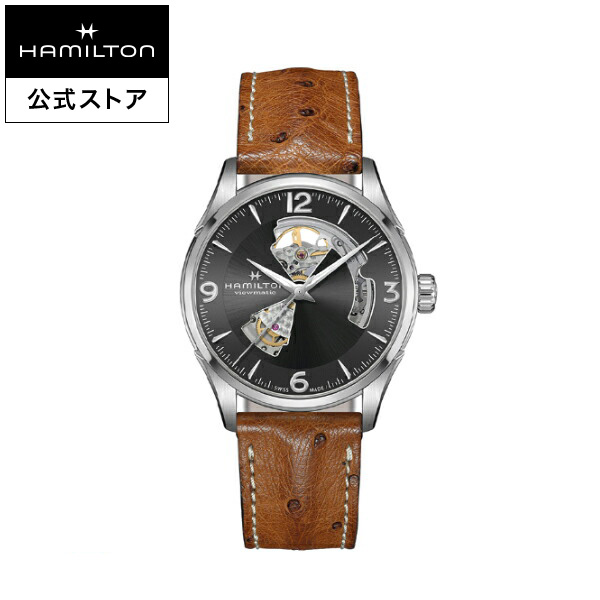 ハミルトン シンプル ビジネス ブランド 正規品 男性 メンズ腕時計 H32705581 ブラウン × グレー レザーベルト 42.00MM 自動巻き オートマティック オープンハート ジャズマスター Heart Open Jazzmaster HAMILTON 腕時計 公式 メンズ腕時計