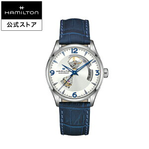 �n�~���g�� ���� �r���v HAMILTON Jazzmaster Jazzmaster �W���Y�}�X�^�[ �I�[�v���n�[�g �I�[�g�}�e�B�b�N �������� 42.00MM ���U�[�x���g �V���o�[ × �u���[ H32705651 �����Y�r���v �j�� ���K�i �u����