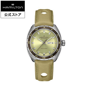 �n�~���g�� ���� �r���v HAMILTON American Classic Pan Europ Day Date Auto �A�����J�� �N���V�b�N �p�����[�� �f�C�f�C�g �I�[�g�}�e�B�b�N �������� 42.00MM ���U�[�x���g NATO�X�g���b�v �O���[�� × �O��