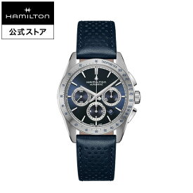 ハミルトン 公式 腕時計 HAMILTON Jazzmaster Performer Chronograph ジャズマスター パフォーマー クロノグラフ オートマティック 自動巻き 42.00MM レザーベルト ブルー × ブルー H36616640 メンズ腕時計 男性 正規品 ブランド ビジネス