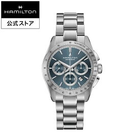 ハミルトン 公式 腕時計 HAMILTON Jazzmaster Performer Auto Chrono ジャズマスター パフォーマー オートクロノ オートマティック 自動巻き 42.00MM ステンレススチールブレス ブルー × シルバー H36656140 メンズ腕時計 男性 正規品 ブランド ビジネス 2024