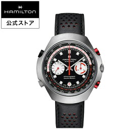 ハミルトン 公式 腕時計 HAMILTON American Classic Chrono-Matic 50 アメリカンクラシック クロノマティック50 オートクロノ オートマティック 自動巻き 48.50MM レザーベルト ブラック × ブラック H51616731 メンズ腕時計 男性 正規品 ブランド