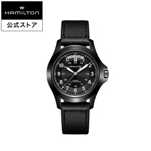 �n�~���g�� ���� �r���v HAMILTON Khaki Field Khaki King �J�[�L �t�B�[���h �L���O �f�C�f�C�g �I�[�g�}�e�B�b�N �������� 40.00MM ���U�[�x���g �u���b�N × �u���b�N H64465733 �����Y�r���v �j�� ���K�i