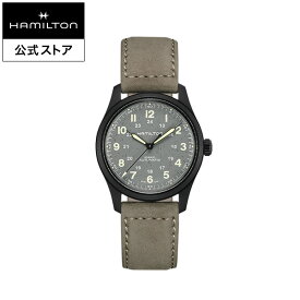 ハミルトン 公式 腕時計 HAMILTON Khaki Field カーキ フィールド オートマティック 自動巻き 38.00MM レザーベルト グレー × グレー H70215880 メンズ腕時計 男性 正規品 ブランド アウトドア