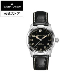 ハミルトン 公式 腕時計 HAMILTON Khaki Field Murph Auto カーキ フィールド マーフ オート オートマティック 自動巻き 38.00MM レザーベルト ブラック × ブラック H70405730 メンズ腕時計 男性 正規品 ブランド マーフ マーフウォッチ ビジネス