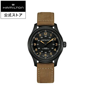 �n�~���g�� ���� �r���v HAMILTON Khaki Field �J�[�L �t�B�[���h �`�^�j�E�� �I�[�g�}�e�B�b�N �������� 42.00MM ���U�[�x���g �u���b�N × �u���E�� H70665533 �����Y�r���v �j�� ���K�i �u�����h �A�E