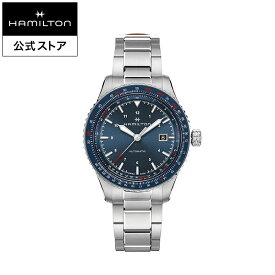 ハミルトン 公式 腕時計 HAMILTON Khaki Aviation カーキ アビエーション コンバーター オートマティック 自動巻き 42.00MM ステンレススチールブレス ブルー × シルバー H76645140 メンズ腕時計 男性 正規品 航空時計 パイロットウォッチ