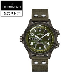 ハミルトン 公式 腕時計 HAMILTON Khaki Aviation Khaki X-Wind カーキ アビエーション X-Wind デイデイト オートマティック 自動巻き 45.00MM テキスタイルベルト グリーン × グリーン H77775960 メンズ腕時計 男性 正規品 ブランド ビジネス シンプル
