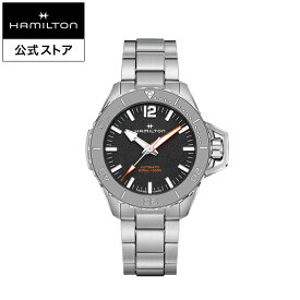ハミルトン 公式 腕時計 HAMILTON Khaki Navy カーキ ネイビー オープンウォーター オート 自動巻き 46.00MM ラバーベルト シルバー × ブラック H77815130 メンズ腕時計 男性 正規品 ブランド 防水