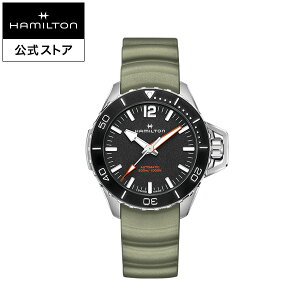 �n�~���g�� ���� �r���v HAMILTON Khaki Navy �J�[�L �l�C�r�[ �I�[�v���E�H�[�^�[ �I�[�g �������� 46.00MM ���o�[�x���g �O���[�� × �u���b�N H77825331 �����Y�r���v �j�� ���K�i �u�����h �h��