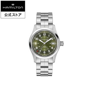 �n�~���g�� ���� �r���v HAMILTON Khaki Field Auto �J�[�L �t�B�[���h �I�[�g �I�[�g�}�e�B�b�N �������� 38.00MM �X�e�����X�X�`�[���u���X �O���[�� × �V���o�[ H70455160 �����Y�r���v �j�� ���� ���j