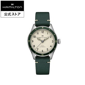 ハミルトン 公式 腕時計 HAMILTON Khaki Aviation カーキ アビエーション カーキ パイロット パイオニア オート 自動巻き 38.00MM レザーベルト ホワイト × グリーン H76255810 メンズ腕時計 男性 正規品 ブランド パイロット2025
