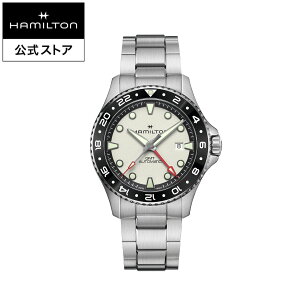 n~g  rv HAMILTON Khaki Navy Khaki Scuba J[L lCr[ XL[o GMT I[g}eBbN  43.00MM XeXX`[uX zCg × Vo[ H82555150 Yrv j 