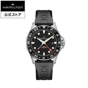 �n�~���g�� ���� �r���v HAMILTON Khaki Navy Khaki Scuba �J�[�L �l�C�r�[ �X�L���[�o GMT �I�[�g�}�e�B�b�N �������� 43.00MM ���o�[�x���g �u���b�N × �u���b�N H82555330 �����Y�r���v �j�� ���K�i �u��