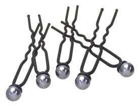 【追跡可能メール便 送料無料】【U字ピン（75mm）】クラシックライン パール（同色5本セット）［U字ピン Uピン ヘアピン 結婚式 ヘアアクセサリー パール パーティ 夜会巻き ヘアアクセ 簡単ヘアアレンジ動画 まとめ髪 髪型 ］