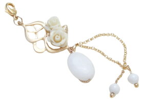 追跡可能メール便★対応 ［つけ替え可能♪］【Ecoヘアアクセ専用チャーム】スウィートゴールド［結婚式 パーティ つけ替え チャーム 揺れる パール お花 フラワー 薔薇 ローズ カメリア チェーン ヘアアクセサリー ］