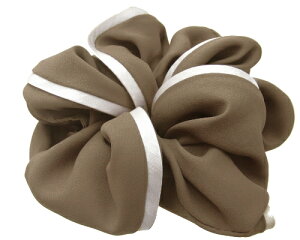 【追跡可能メール便 送料無料】 【シュシュ】コリンナ[就活 パステルカラー バイカラ 大きめ ボリューム シフォン ヘアゴム 結婚式 パーティ 黒 ブラック ヘッドアクセ ヘアアクセサリー