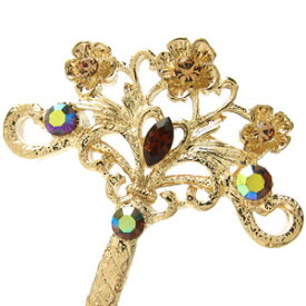 【追跡可能メール便 送料無料】【かんざし】シェリア［ゴールド アンティーク オリエンタル 結婚式 パーティ 髪飾り ヘッドアクセ ヘアアクセサリー かんざし まとめ髪 ハーフアップ お団子 夜会巻き 和装 着物］