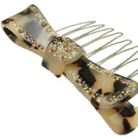 【追跡可能メール便 送料無料】【Marble Marble コーム】ミーシュ［結婚式 リボン べっ甲 マーブル アセチ アセテート ハーフアップ お団子 夜会巻き ヘアアクセサリー マーブルマーブル］[MBL]20150106