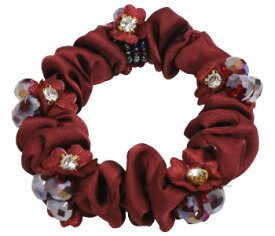 【追跡可能メール便 送料無料】 【シュシュ】ミレイア［小さめ 控えめ ミニ 小花 結婚式 パーティ　ビーズ 花 フラワー クリスタル ラインストーン ヘッドアクセ ヘアアクセサリー 髪飾り］[MBL]20150417