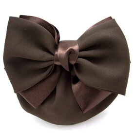 【バレッタ】★シノア［就活 人気30 リボン シンプル まとめ髪 レース ブラック 黒 お団子 ネット シニヨン ヘアアクセサリー ］20150616