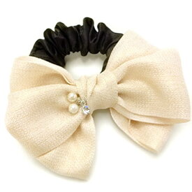 【追跡可能メール便 送料無料】 【ヘアゴム】パッセン［結婚式 パーティ リボン パール チャーム ラインストーン クリスタル シュシュ ラメ ヘッドアクセ ヘアアクセサリー 髪飾り］[MBL]20160202