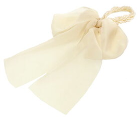 追跡可能メール便★対応【ヘアゴム】リビスタ［パール シフォン ふわゆれ リボン 大きい ビッグサイズ 上品 シンプル パーティ ヘアアレンジ 結婚式 パーティ ヘッドアクセ ヘアアクセサリー 髪飾り］[MBL] 20190409