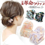 追跡可能メール便 送料無料【バンスクリップ】リアム(特別色2)［ヘアクリップ アセテート ツヤ 超強力 マ…