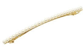 追跡可能メール便 送料無料【バレッタ】ステノス［パール シンプル きれいめ 上品 お呼ばれ パーティ 大人可愛い アレンジ 簡単 ヘアアクセ ヘアアクセサリー］ [MBL]20230929