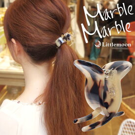【追跡可能メール便 送料無料】【Marble Marble バンスクリップ】ポニー［ヘアカフス カフポニー ヘアゴム アセテート べっ甲 軽い ひとつしばりシンプル 結婚式 パーティ ヘアアクセサリー マーブルマーブル］ [MBL] 20141031