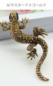 ブローチ トカゲ ブローチ ラッキーアイテム 幸運モチーフ 開運胸元のアクセント ストール留め ワンポイントアクセサリーアンティークブローチ ブローチ シンプル ブローチ おしゃれ