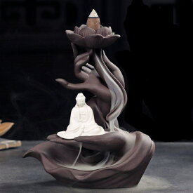 香炉 とうりゅうこう インテリア 倒流香 煙 が 下 に 流れる お 香 香炉 アンティーク 倒流香炉佛手 蓮花 観音菩薩 香炉 禅 倒流香用 香炉 瞑想仏陀 エネルギーワーク幻想的 煙 倒流香 香炉 置き物 置物 香立て 線香 おしゃれ 仏具 お線香 贈り物