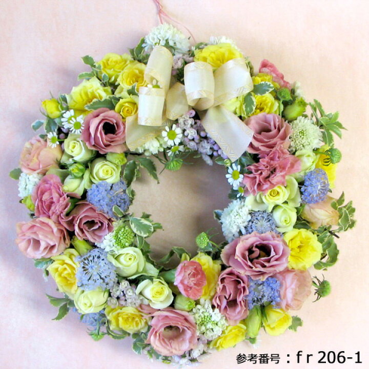 楽天市場 送料無料 一部地域を除く リース 結婚祝 生花 リース5000 お誕生日にお祝いに 花 ギフト 誕生日 8 11 8 19はお届け出来ません あれんじｈａｎａ倶楽部