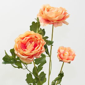 ラナンキュラス オレンジ造花 花材 資材花直径8cm×長さ62cm ranankyurasu333909or