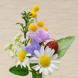 ローズ ミックスブッシュ ラベンダー造花 花材 資材直径8cm×長さ13cm