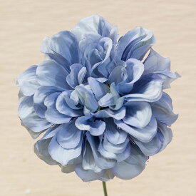 ダリアまたはダリヤ ライトブルー造花 花材 資材花径9cm×長さ20cm daria6756