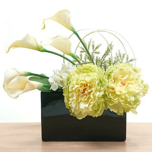 フラワーアレンジ 芍薬 カラー ハイドランジャー 造花 フラワーアレンジメント 花 プレゼント おしゃれ お祝い 誕生日 お誕生日 お花 ギフト 還暦 古希 喜寿 結婚祝い 開店祝い お中元 御中