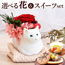 ＼最強配送！／ 誕生日プレゼント 猫 猫グッズ 猫好き ホワイトデー みけねこ 女性 女友達 母親 お祝い 雑貨 退職祝い ギフト 花 内祝い 和菓子 バラ 薔薇 紫陽花 プリザーブドフラワー ねこ 動物 送料無料 スイーツ お菓子 40代 50代 60代 70歳