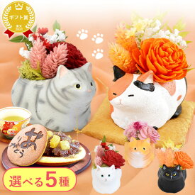 ＼最強配送！／ 誕生日プレゼント お祝い お礼 挨拶 産休 花 ギフト アレンジメント フラワー プリザーブドフラワー 枯れない花 動物 猫 猫好き 猫グッズ 置物 かわいい おしゃれ 送料無料 プレゼント スイーツ お菓子 和菓子 洋菓子 猫グッズ