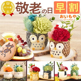 ＼早割ラスト！9月7日まで／ 敬老の日 早割 ギフト プレゼント 花 ギフト アレンジメント フラワー プリザーブドフラワー 枯れない花 動物 ふくろう 犬 置物 かわいい 送料無料 スイーツ お菓子 和菓子 メッセージカード 60代 70代 80代 90代 おじいちゃん おばあちゃん