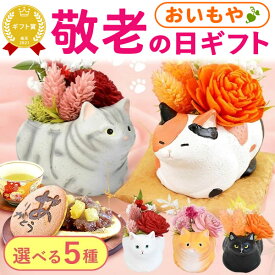 ＼スーパーSALE★ポイント3倍／ 敬老の日 花 ギフト アレンジメント フラワー プリザーブドフラワー 枯れない花 動物 猫 猫好き 猫グッズ 置物 かわいい 送料無料 プレゼント スイーツ お菓子 和菓子 洋菓子 猫グッズ 60代 70代 80代 90代 おじいちゃん おばあちゃん