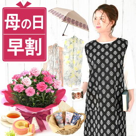 ＼早割！／ 母の日 プレゼント 花 生花 ギフト カーネーション 4号 鉢植え 鉢花 花鉢 エプロン 実用的 ワンピース ストール アームカバー 傘 折りたたみ傘 バウムクーヘン 送料無料 スイーツ お菓子 洋菓子 ギフトセット