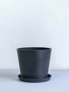 植木鉢 鉢 ecopots Amsterdam 6~10号 プラスチック + 天然石 鉢カバー おしゃれ 大型 プランター 軽い インテリア 北欧 鉢皿 付き お花 植物 観葉植物 ハナイチ hanaichi 6号 8号 10号 ホワイト グレー ブ