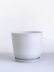 植木鉢 鉢 ecopots Oslo 5~12号 プラスチック + 天然石 鉢カバー おしゃれ 大型 プランター 軽い インテリア 北欧 オスロ 鉢皿 付き お花 植物 観葉植物 アンドプランツ and plants 5号 6号 8号 12号 ホワ
