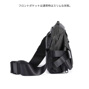 ace.GENELABELスリングバッグ68021コーデュラバリスティックモデルボディバッグワンショルダーバッグ拡張機能強い耐久軽量撥水加工シンプルカジュアルビジネス8インチタブレットOKプレゼント男性メンズ彼氏誕生日クリスマス父の日ユニセックス