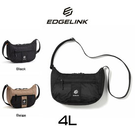 EDGELINK エッジリンク ace. エース ショルダーバッグ メンズ レディース ブランド 大容量 旅行 4L 斜めがけ ファスナー キャンプ 合宿 学生 ナチュラル シンプル ブラック 黒色 黒 かっこいい 大人 人気 おしゃれ 高見え プレゼント 記念日 誕生日 クリスマス