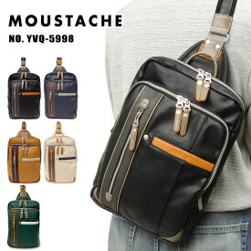 ムスタッシュ MOUSTACHE ボディバッグ メンズ YVQ-5998 ワンショルダーバッグ 斜め掛け A4対応 HARVEST カジュアル 大きめ タブレット 旅行 街歩き 父の日 お父さん 誕生日 彼氏 男性 プレゼント 誕生日 父の日 敬老の日 プチプラ ブラック 黒ブランド正規品