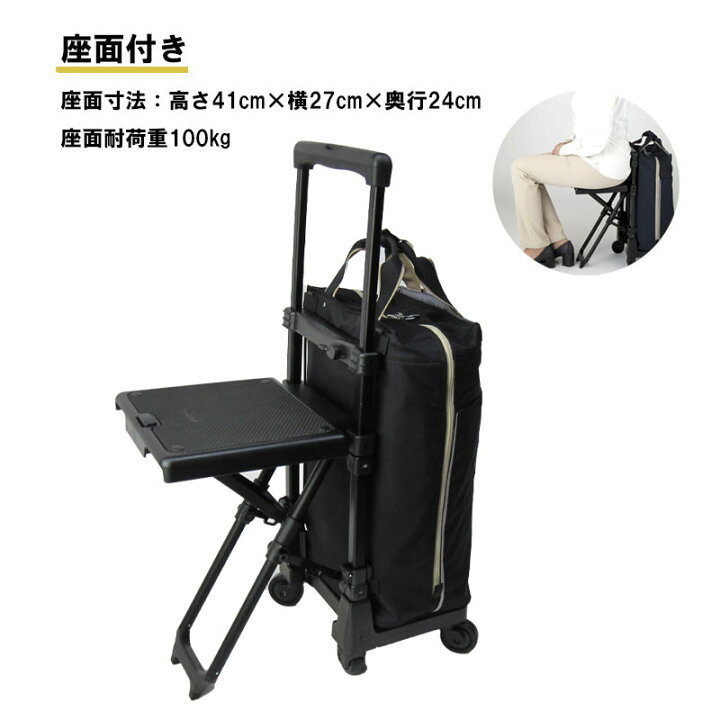 楽天市場】スワニー 正規品 キャリーバッグ プレーネ 座面付き D-639  