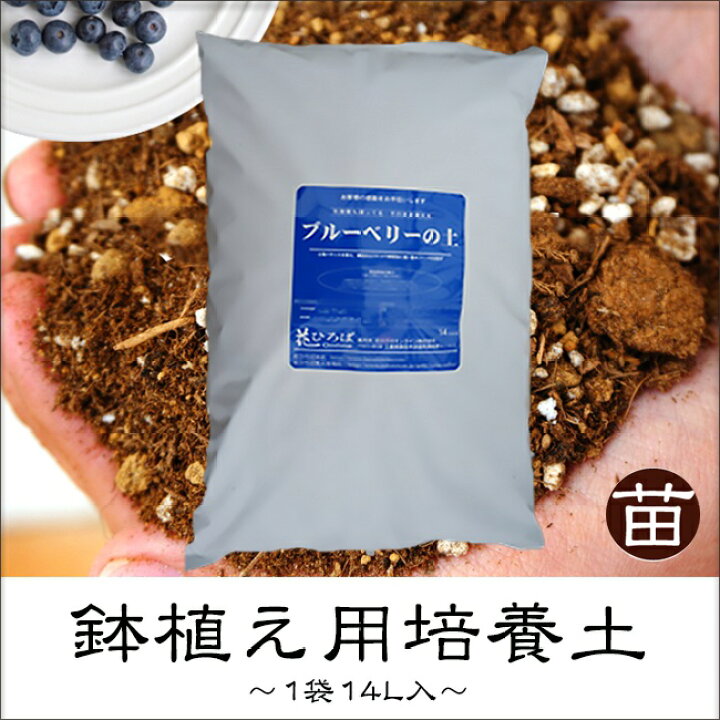 楽天市場 鉢植えにおすすめ ブルーベリーの土 肥料入り 14l 資材 ブルーベリー 培養土 苗木部 ｂｙ 花ひろばオンライン